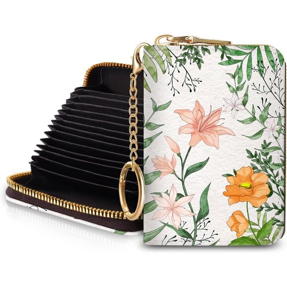 Credit Card Holder for Women, Flower - Picture 1 of 6